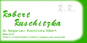 robert ruschitzka business card